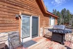 Alpine Getaway - Front deck with propane grill.
